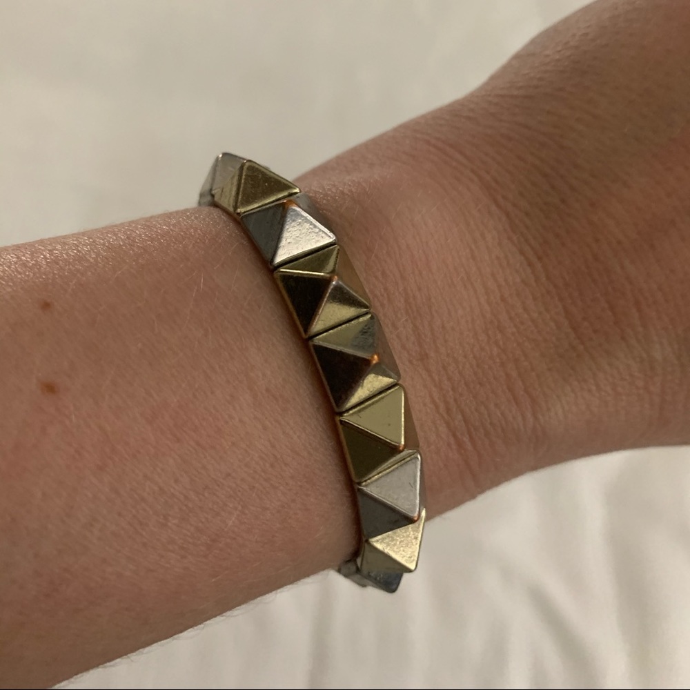 Gold and silver stud bracelet